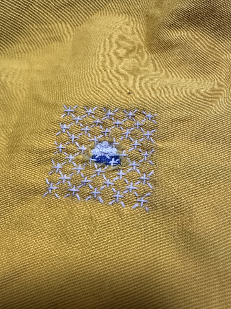 Finished sweater repair