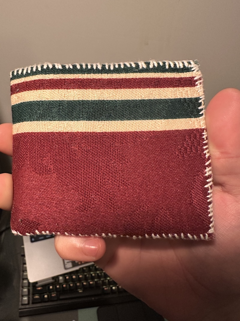 The wallet folded closed